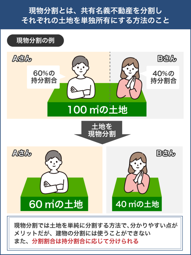 現物分割の図